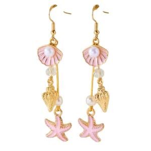 Pink Ocean Themed‎ Earrings